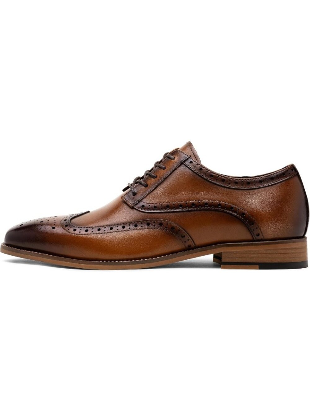 Men's Brown Lace LaTeX Insoles Classic Oxford Business Formal Dress Shoes